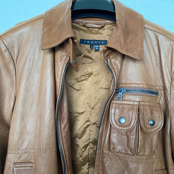 Theory | Trucker Style Leather Jacket LIKE NEW!! - Picture 6 of 8